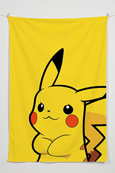 Charmbi غطاء جدار عمودي من بوكيمون - سجادة جدارية من القماش عالي الجودة بتصمي...