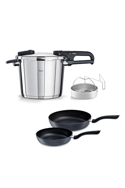Fissler Vitaquick Edition 6 Litre Düdüklü Tencere + Tava Set