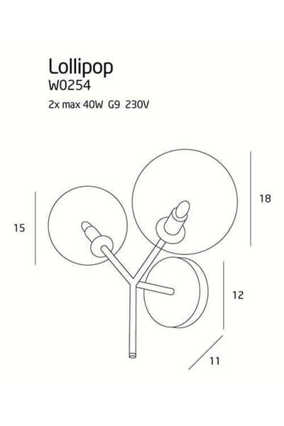 MAXLIGHT Aplica Lollipop W0254