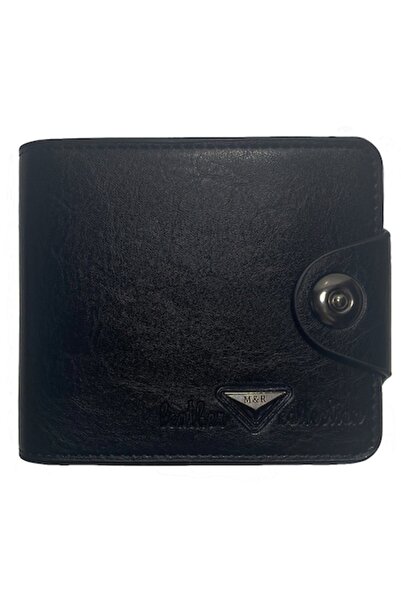 OEM Men's Wallet Made of Eco-Leather, Model M&R, Magnetic Clasp Closure, Black