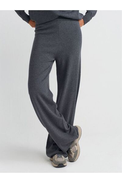 Dilvin 70163 Elastic Waist Wool Knit Trousers