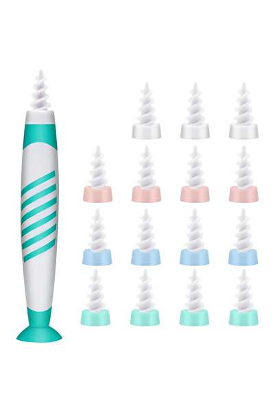 OEM 17-piece set, device and 16 spare heads for cleaning ears Pnyxeass, plastic, silicone