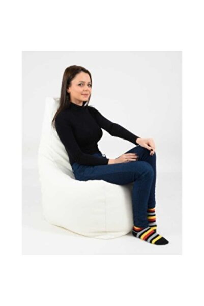 Pufrelax Fotoliu tip Scaun Sunlounger, Material Piele ecologica - Alb