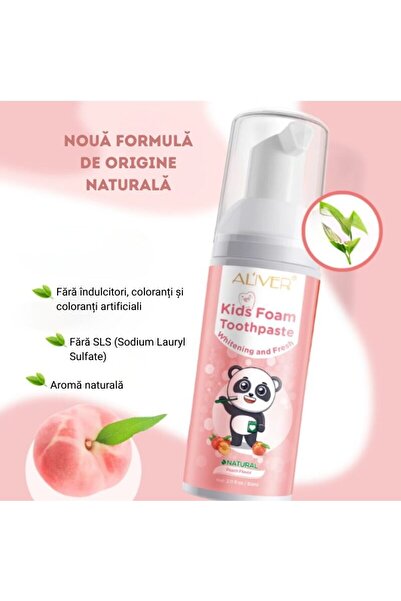 OEM Children's sparkling toothpaste with peach flavor | 60 ml, ALIVER®