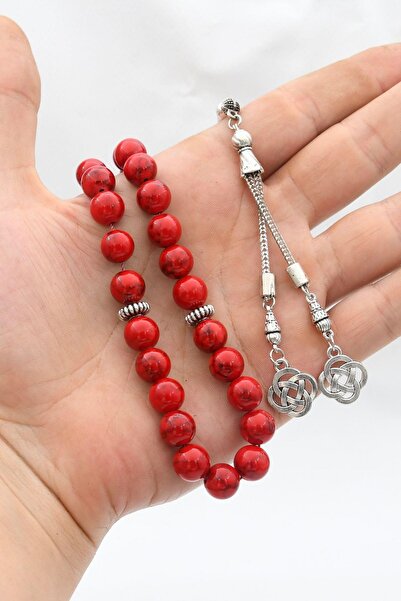 Prestige Natural Quartz Stone 33-Bead Rosary with Metal Tassel 10mm Sphere Cut 902237
