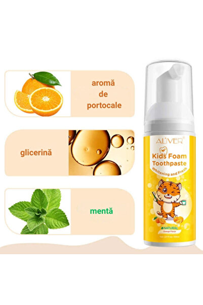 OEM Children's foaming toothpaste with orange flavor | 60 ml, ALIVER®