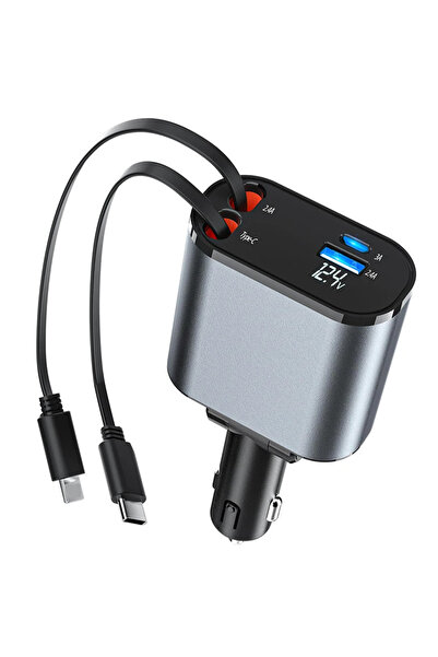 SINZO Incarcator Auto Retractabil Super Fast Charge 120W, SINZO, 4 in 1