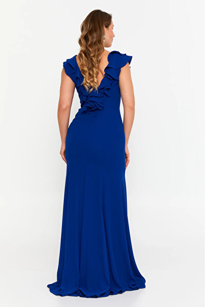 ŞEREF VURAL Women's Plus Size Ruffle Detailed Mermaid Evening Dress 8329 Saks