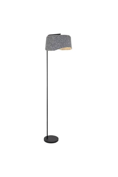 Rabalux Floor lamp, thin metal body, round base, felt lampshade, bulb with E27 socket, 1750 x 250 mm, ...