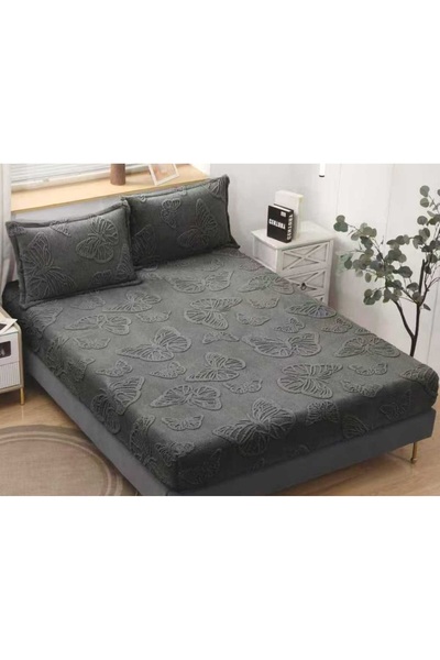 CHIRASO CHIRASO, COCOLINO Elastic Bed Cover, Butterfly Pattern 180x200+30cm and 2 Pillowcases 50x70cm