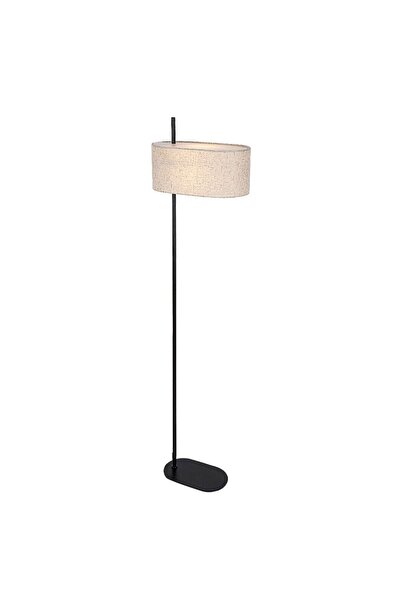 Rabalux Floor lamp, metal structure, cylindrical textile lampshade, E27 socket type