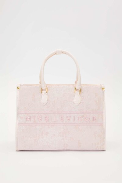 Levidor Large Handbag with Pink Print Detail