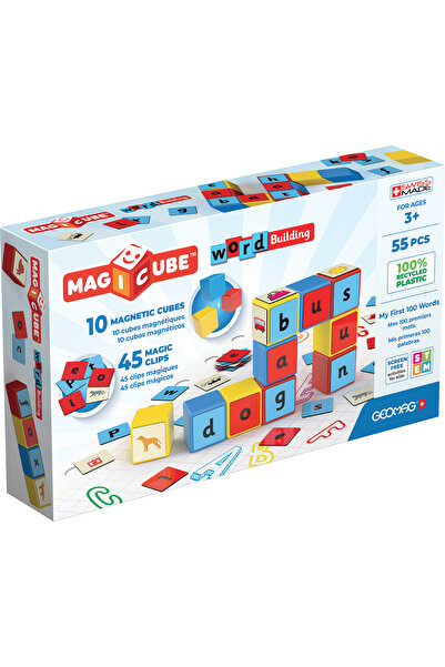 GEOMAG Magicube Word Building Re Clips 55 258