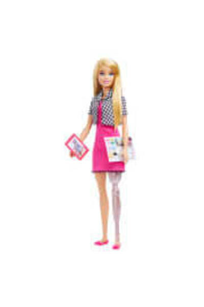 Barbie Papusa Barbie, Interior Designer cu proteza de picior, par blond, 30 cm