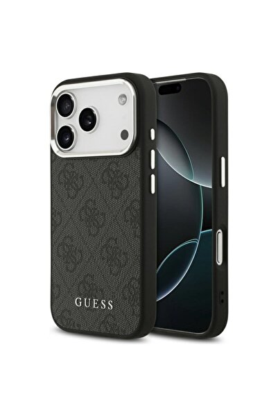 Guess Оригинален калъф за iPhone 17 Pro Hardcase 4G Classic Logo MagSafe, черен