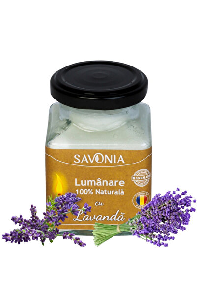Savonia Lavanda - Lumanare 100% Naturala 200 g,