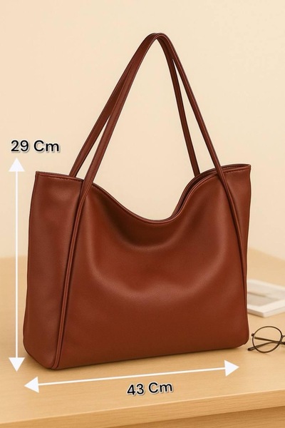 ESTUTE Luksuzna velika veličina Kožnog izgleda Torba za rame – Elegantno i ve...