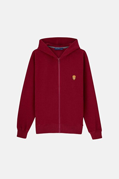 WWF Market Aslan Supersoft Full Zip Hoodie - Burgundy