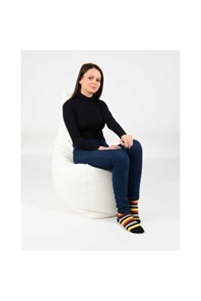 Pufrelax Fotoliu tip Scaun Sunlounger, Material Piele ecologica - Alb