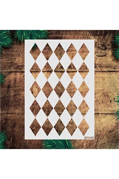 STENCİLTASARIM Stencil Tasarım Ge045 Baklava DilimiDuvar Ahşap Cam Boyama Deseni