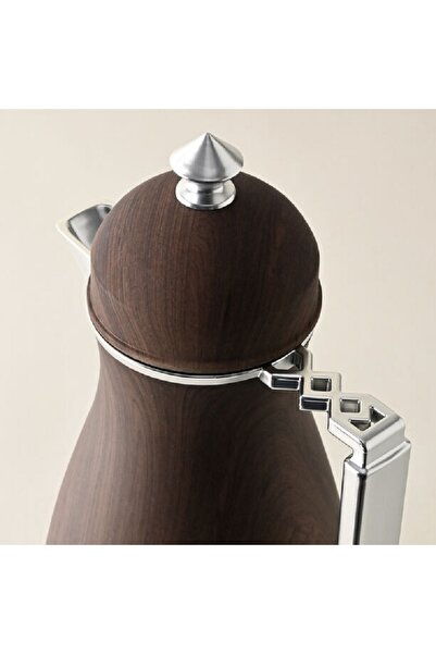 Dallaty 2 Pieces Plastic Vacuum Flask Koufa Dark Wood 1L