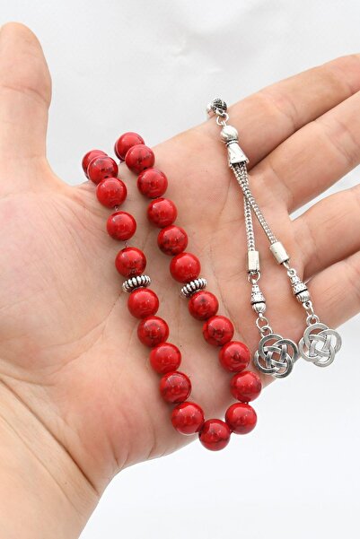 Prestige Natural Quartz Stone 33-Bead Rosary with Metal Tassel 10mm Sphere Cut 902237