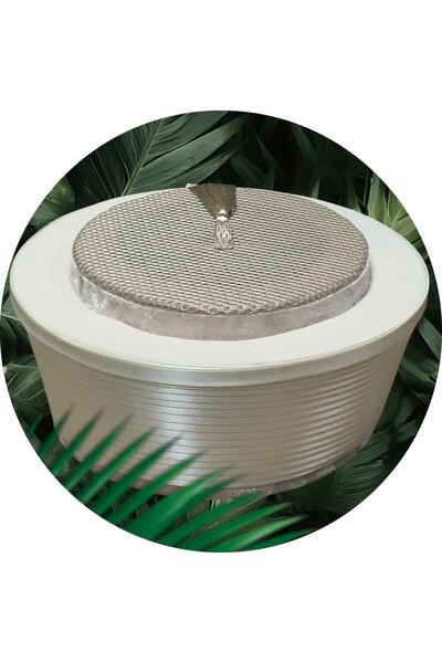 FABRİKAM06 Cream Mesh Yellow, Imam Yellow, Mosque Yellow, Mesh Fez, Mosque Supplies S234