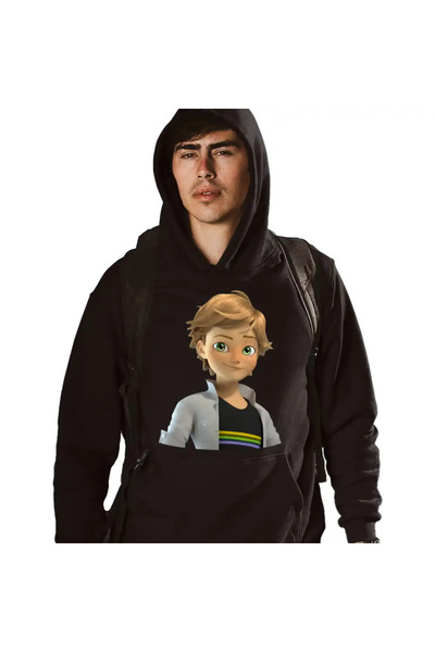 OEM Hanorac Barbati Adrien Agreste Miraculous Buburuza Noir