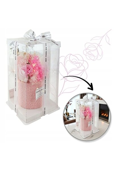 Manolex Cadou personalizat flori din sapun parfumate 26cm cu lumini LED 3 mod...