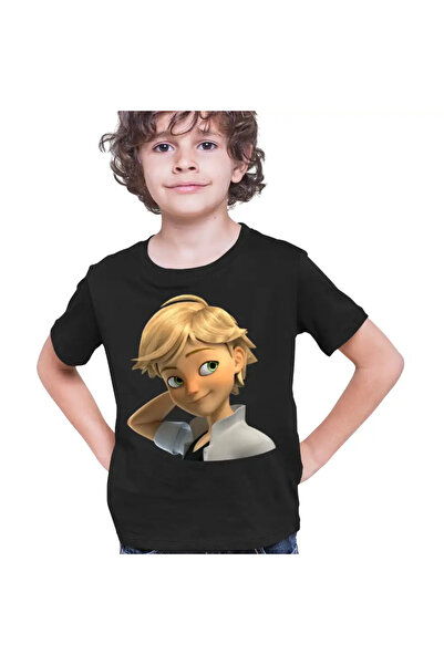 OEM Tricou Copii Baieti Adrien Agreste Miraculos Adrian Motanul Noir