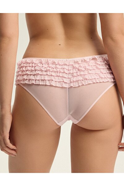 Bloovii Women's Briefs Panties with Mesh Details & Frill Cute Romantic | Afrill