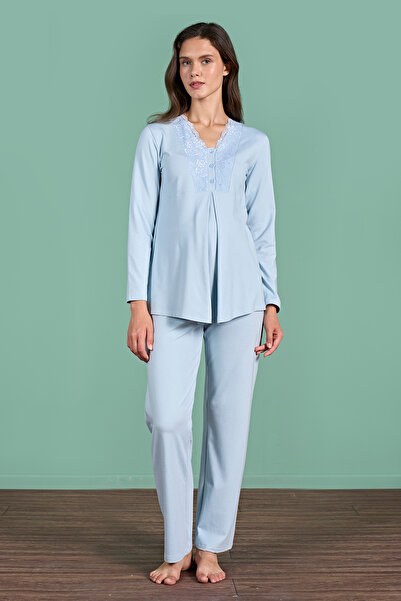 Ladytime Prenatal & Postnatal Pajama Set for Pregnancy and Postpartum – Soft Viscose Fabric - 1944