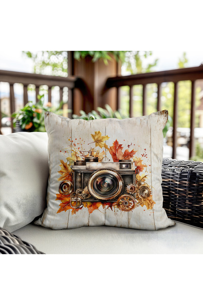 Evmila Husă de pernă cu textură catifelată imprimată pe ambele părți, cu mode...