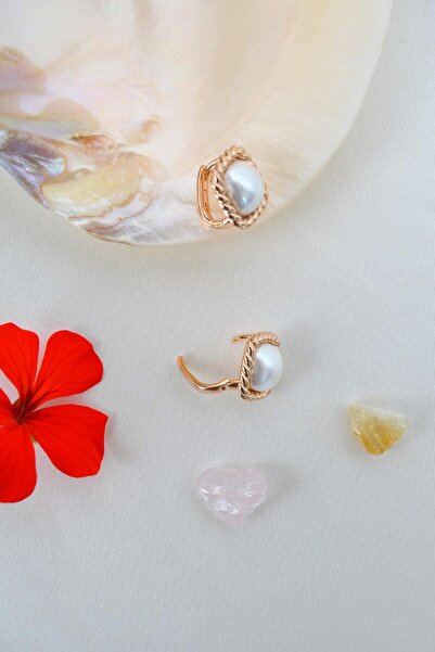 Sacce Scarves&Accessories Vintage Kare Model İnci Küpe Halka Dayanıklı