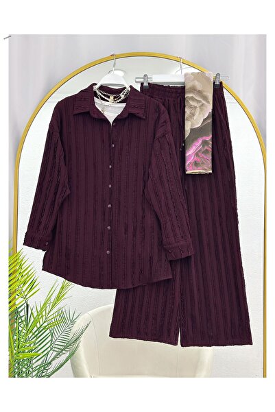 YEDİLALE FIRFIR KUMAŞ SALAŞ İKİLİ TAKIM [ 36\44 beden aralığı, fiyata sadece gömlek ve pantolon dahildir]