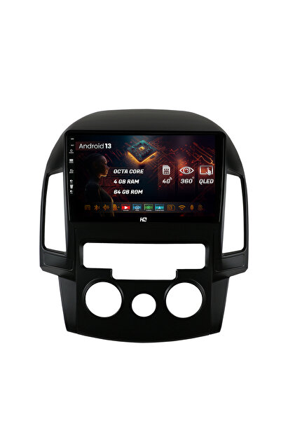 HUB64 Navigatie Hyundai I30 (2007-2012), Clima Manuala, 4GB RAM, Android 13, ...