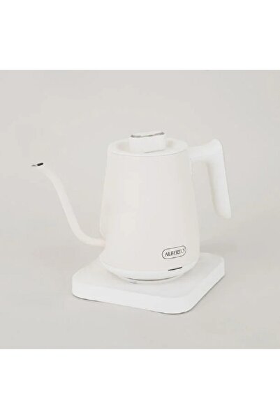 Alberto غلاية كهربائية من الفولاذ المقاوم للصدأ، كريمي، سعة 1 لتر