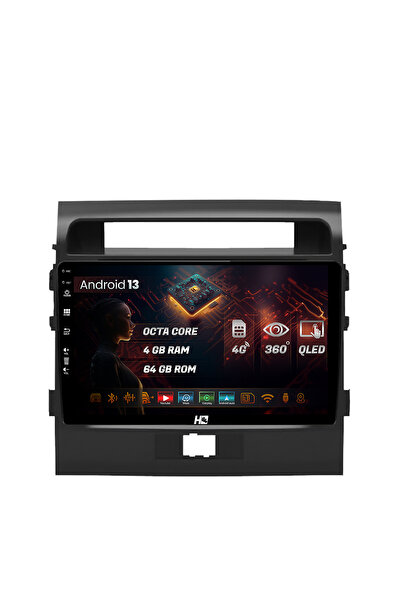HUB64 Navigatie compatibila Toyota Land Cruiser 200 (2007-2015), 4GB RAM, Android 13, Octacore,  Sim 4G