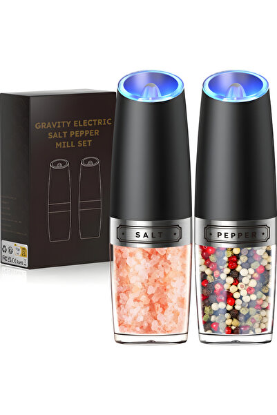 OEM Râșniță electrică de sare și piper cu gravitație, automată, cu lumină LED...