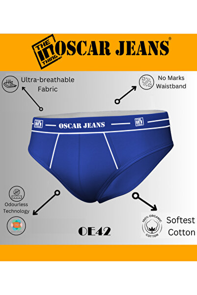 OSCAR JEANS 100% Cotton Premium Mens Underwear Briefs Organic Soft Breathable Antibacterial Pack of 3