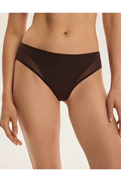 ESOTIQ Chiloți pentru femei, design brazilian, cu față netedă și plasă la spa...