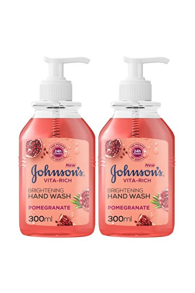 Johnson & Johnson غسول اليدين جونسون فيتا ريتش برائحة الرمان المفتحة، 2 × 300 مل