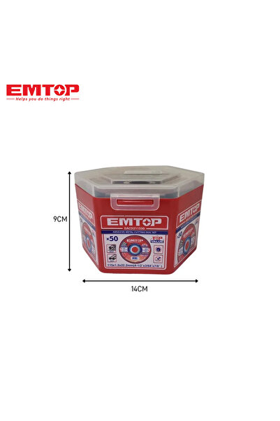 EMTOP 50 Metal Cutting and Abrasive Disc Set - Professional Performance and High Quality