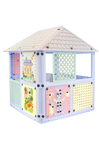 Mochtoys Casuta de joaca Smart House culori pastel, 115 x 106 x 128 cm