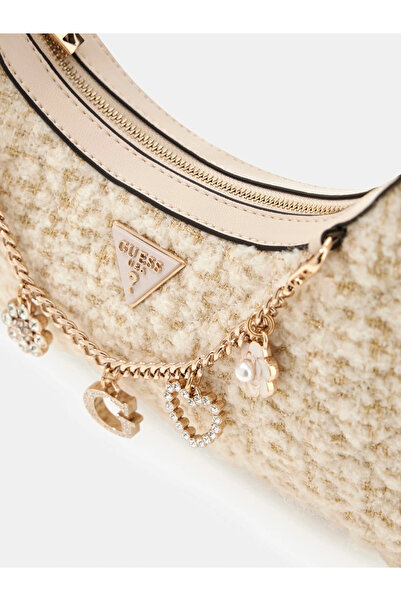 Guess Everlee Kadın Krem Yün Karışımlı El Çantası HWAT8679180-IVO