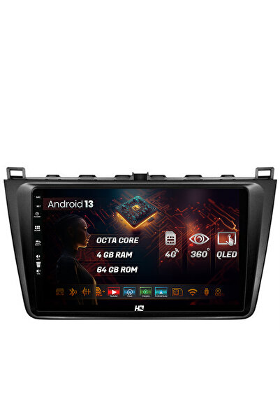 HUB64 Navigatie Mazda 6 (2008-2013), 4GB RAM, Android 13, Octacore, Slot Sim 4G