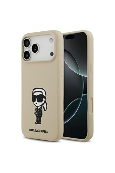 Karl Lagerfeld Carcasă din silicon pentru iPhone 17 Pro Max, cu schițe și log...