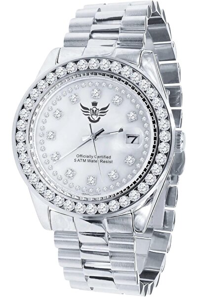 Blingz ساعة ستيلث ستيل - ساعة رجالية من الفولاذ المقاوم للصدأ بلمسة نهائية فض...