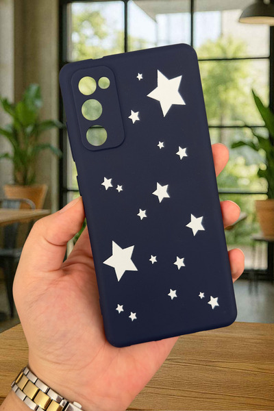 Vip Case Samsung Galaxy S20 Fe - Mini Yıldız Desenli Silikon Darbe Emici Klasik Korumalı Rubber Kılıf