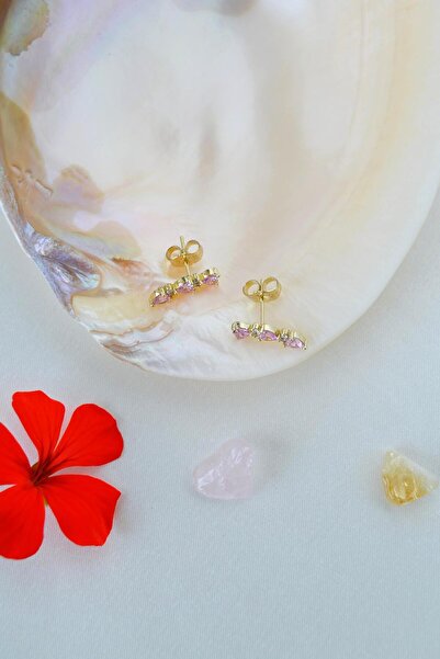 Sacce Scarves&Accessories Zircon Stone Rowed Heart Earrings Lob Helix Cartilage Compatible
